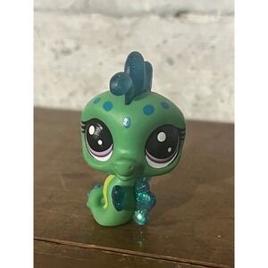 Littlest Pet Shop LPS #1-70 Sara‎ Seahopper Green Glitter Seahorse G6